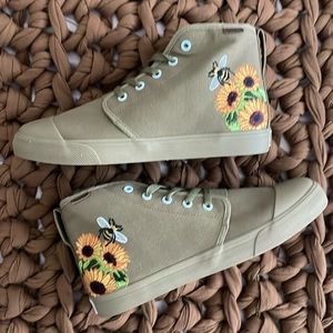 BANGS Shoes High Tops Old Pine Sunflower Unisex